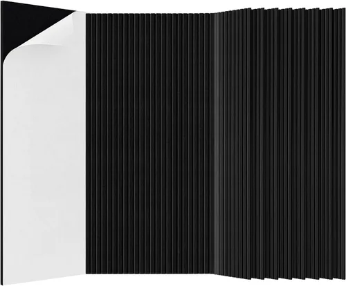 Vista 11 de Paquete de 5 paneles acústicos, paneles acústicos de pared de 47.2 x 23.6 x 0.4 pulgadas, grandes paneles insonorizados, paneles autoadhesivos a