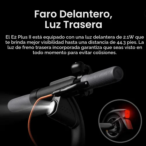 Vista 10 de Segway Ninebot E2 Plus II/E2 Pro/E3 Pro Electric Scooter, 15.5–20 MPH, Long Range, Dual Elastomer Suspension (E3 Pro only), Foldable Adult Scooter
