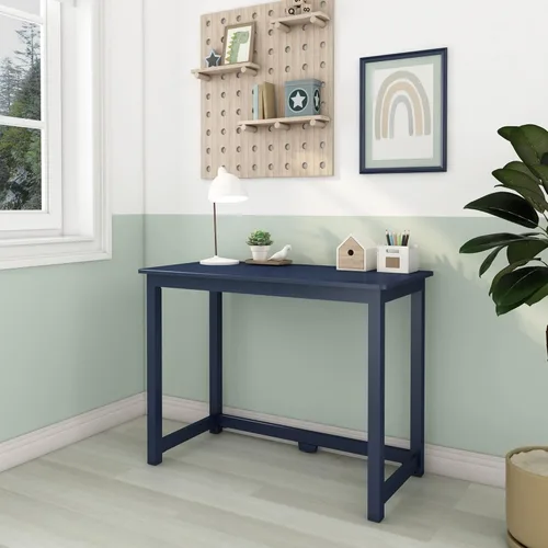Vista 5 de Max & Lily Escritorio de madera maciza, 40 pulgadas, azul