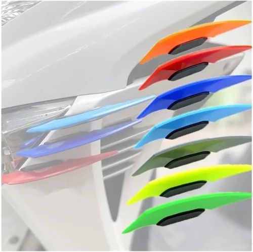 Vista 2 de Wings Side Fairing Motorcycle Winglets Fairing Side Spoiler Wind Wing Stickers Universal for Nt 1100 for Fz6 for Remax WHITE