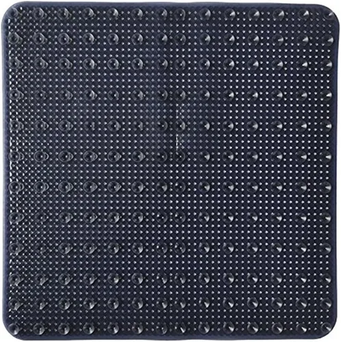 Vista 4 de Tapete antideslizante para bañera de 21 x 21 pulgadas, antideslizante, lavable a máquina, tapete de baño de seguridad con ventosas