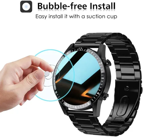 Vista 4 de Paquete de 3 protectores de pantalla compatibles con FILIEKEU I9Y Smart Watch de 1.3 pulgadas, vidrio templado para I9 1.3 pulgadas, protectores