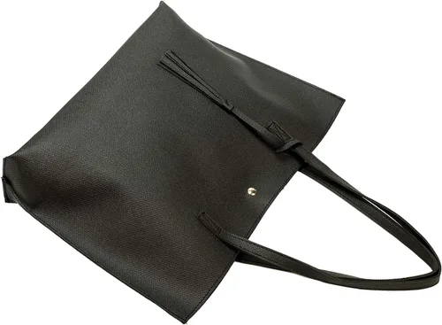 Vista 6 de Bolso con asas para hombro para mujer, de cuero sintético, con borla