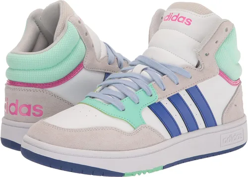 Vista 7 de adidas Hoops 3.0 Mid - Tenis de baloncesto para hombre, White-team Royal Blue-gum