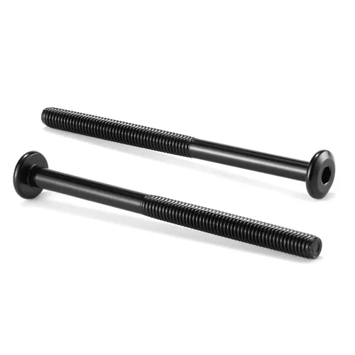 Vista 19 de M5 x 6mm 10Pcs Tornillos de cabeza plana con casquillo hexagonal, 304 Acero inoxidable 18-8, rosca completa, óxido negro de SG TZH