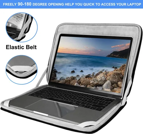 Vista 43 de Funda para portátil, bolsa de transporte con protección para computadora compatible con MacBook Air nuevo de 13 pulgadas M2/A2681 M1/A2337, MacBook