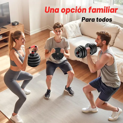 Vista 7 de FITPLAM Juego de mancuernas ajustables, 20/35/45/55/70/90 libras, juego de pesas libres con tuerca mejorada, juego de pesas 5 en 1 utilizado como
