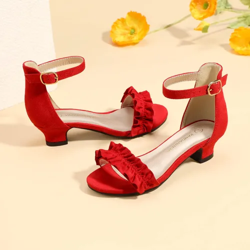 Vista 7 de PANDANINJIA Zapatos de vestir para niñas, zapatos de tacón para niñas, zapatos de vestir para niñas de flores, para boda, fiesta, Cynthia para niños