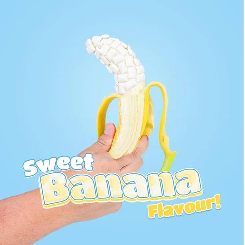 Vista 6 de Bubblegum Kids Hannah's Frozen Banana - Goma de mascar sin azúcar Relleno de calcetines, dulces navideños, recuerdos de fiesta, goma de mascar sin