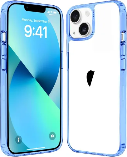 Vista 11 de JJGoo Compatible con iPhone 13 Funda transparente, transparente a prueba de golpes, delgada, antiarañazos, carcasa protectora de policarbonato duro