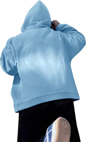 Vista 3 de Giraropa Sudadera con capucha de tiburón para mujer, de manga larga, con cordón y un bolsillo, con forma de animal kawaii