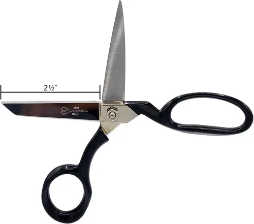Vista 2 de Ultima Tijeras de uso general con mango doblado de 6 pulgadas – Cortadora de acero al carbono forjado en caída, cromadas con asas dobladas negras