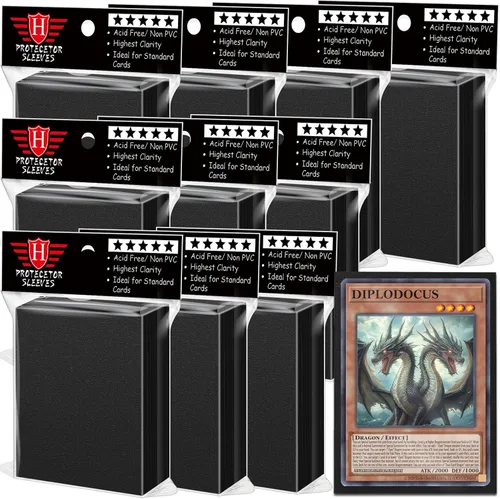 Vista 7 de 500 fundas de tarjetas negras mate para tarjetas intercambiables, protectores de tarjetas mate para MTG, tarjetas de béisbol, tarjetas deportivas