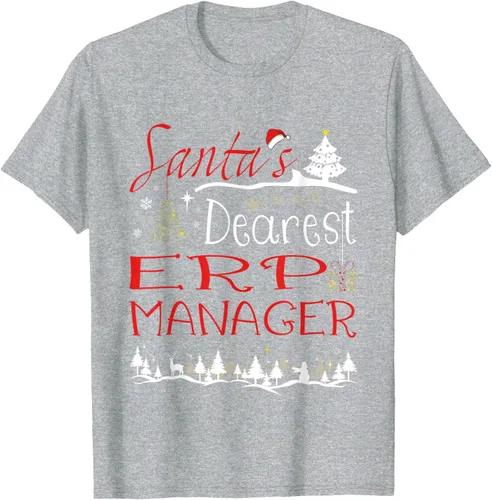 Vista 8 de ERP Manager Xmas Job Cute Christmas T-Shirt