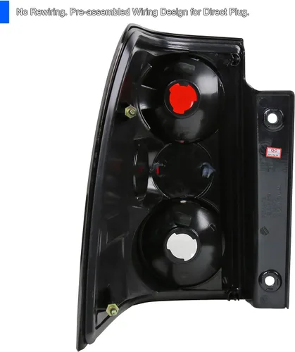 Vista 3 de SPEC-D TUNING Luces traseras negras compatibles con Ford Expedition 2003-2006, conjunto de par izquierdo + derecho