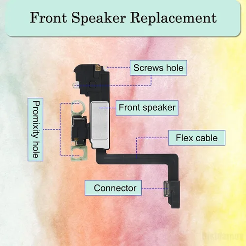Vista 3 de Auricular de repuesto para iPhone 11 Pro Max Earpiece Replacement Speaker Earphone Flex Cable Replacement Light Proximity Sensor Speaker Assembly