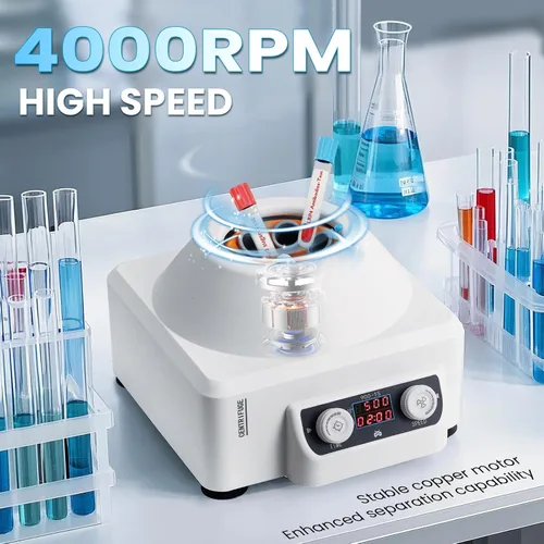 Vista 2 de Mxmoonant Centrífuga de Laboratorio, Centrífugas de Escritorio PRP de 4000 RPM, Centrífuga Eléctrica de Escritorio de 15 ml * 6 con Control Digital