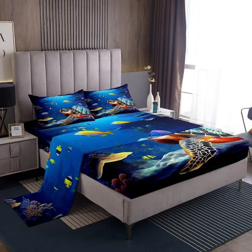 Vista 20 de Juego de sábanas de 3 piezas con diseño abstracto de estrellas y sol para niños, diseño de luna y sol, para niños y adultos, diseño de árbol