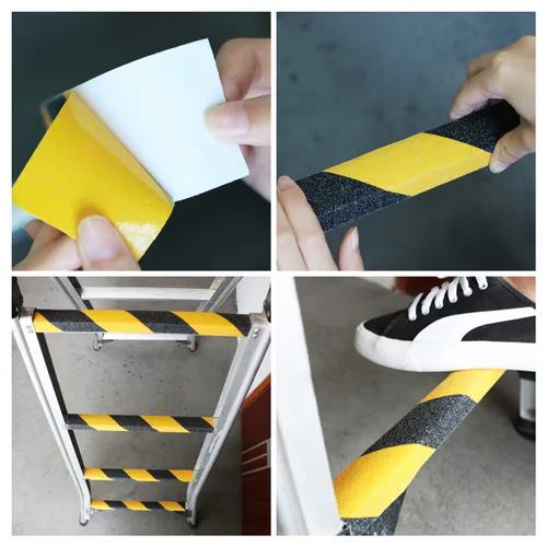 Vista 8 de Cinta de agarre de seguridad antideslizante de 2 pulgadas x 60 pies, banda de rodadura antideslizante para escaleras, escalones, pisos, zonas