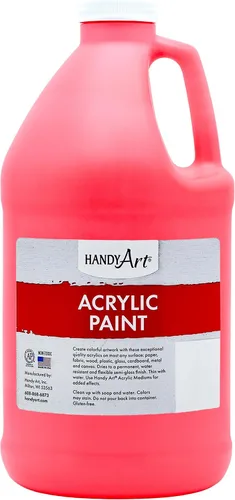 Vista 14 de Handy Art Pintura acrílica, juego de 12 colores, botellas de 16 onzas, acrílico líquido para estudiantes semibrillante, consistencia de flujo