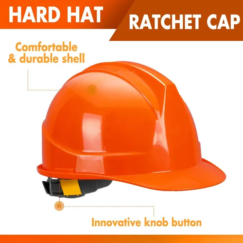 Vista 3 de Fabbay 5 piezas de casco de suspensión estilo gorra de trinquete para seguridad con almohadilla de algodón para cejas, rejillas de ventilación