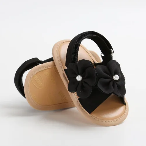 Vista 4 de Sandalias de verano para bebés y niñas, zapatos de vestir de princesa para boda, suela suave, zapatos de bebé para niña recién nacida