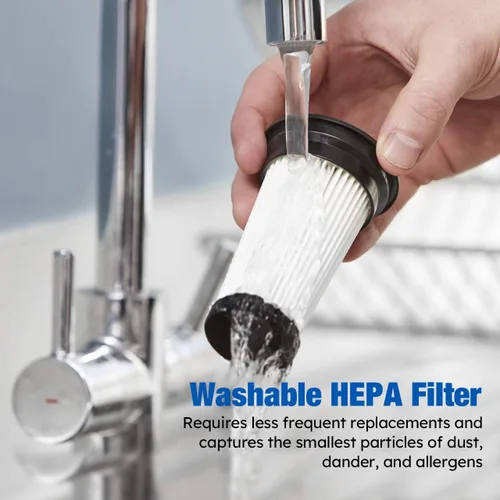 Vista 6 de Vacmaster 2 filtros HEPA lavables y reutilizables de repuesto para aspiradora de palo, compatible con los modelos VSD1801 y VSD1001