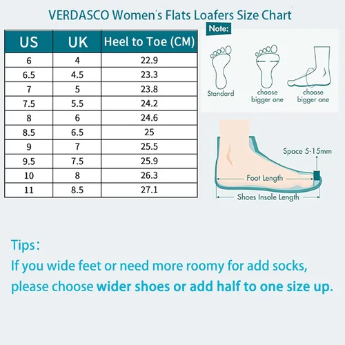 Vista 5 de VERDASCO Womens Loafers Flats Shoes Moccasin Penny Loafers Slip On Work Shoes Casual Comfort Ladies Walking Shoes