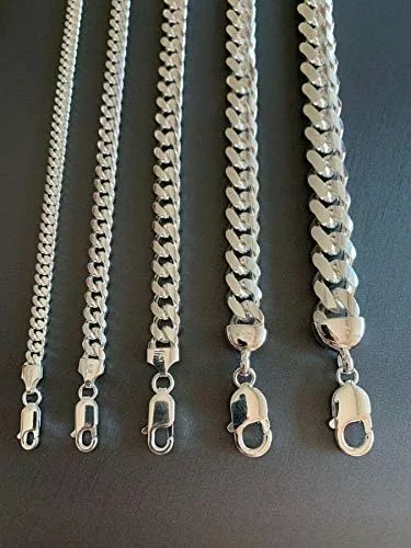 Vista 3 de Harlembling Pulsera de eslabones cubanos Miami de plata de ley 925 0197in 0236in 0315in 0394in 0472in 7 - 9 pulgadas fabricado en Italia para hombre