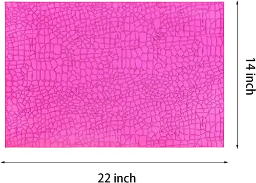 Vista 5 de Alfombrilla de silicona para fondant, molde de encaje de impresión de cocodrilo 22 x 14 Inch Texture Embosser Lace Mat for Cake Decoration