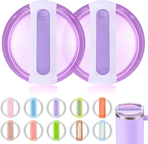 Vista 15 de Tapa de vaso de 40 onzas para Stanley, a prueba de derrames, resistentes a salpicaduras, funda de repuesto para accesorio de copa Stanley