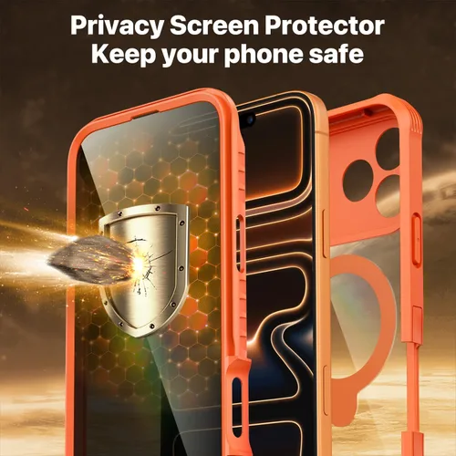 Vista 470 de CENHUFO Funda de privacidad para iPhone 11 Pro, funda de cuerpo completo con protector de pantalla de privacidad de vidrio templado 9H integrado