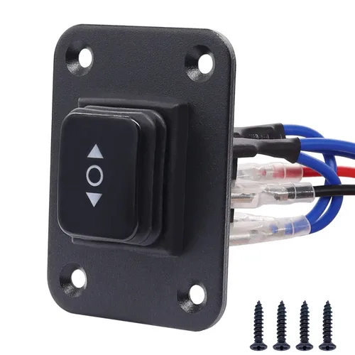 Vista 6 de TWTADE Interruptor de inversión de polaridad de bloqueo 12V 10A Control de motor CC 6 pines 3 posiciones ON-OFF AC 110V-220V Interruptor de palanca