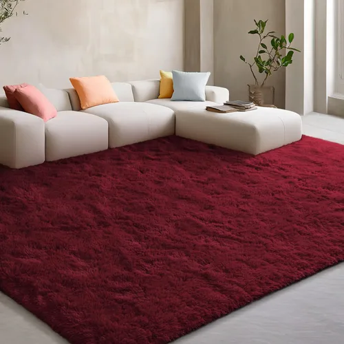 Vista 50 de EVOIONOS Alfombra Redonda Negra para Dormitorio, 4x4 Pies Alfombra de Área Circular Suave y Esponjosa para Sala de Estar, Alfombra Circular de Felpa