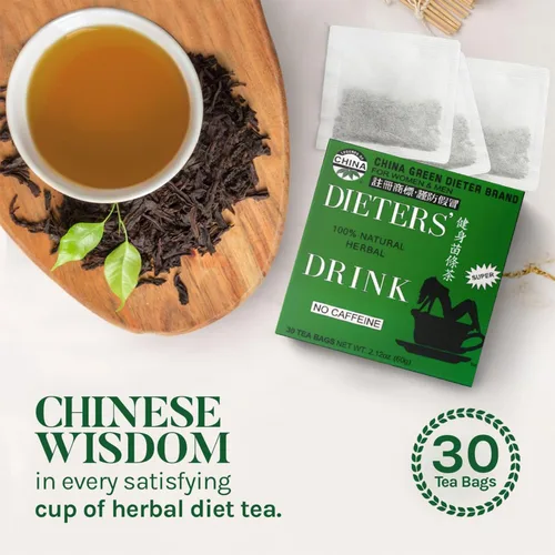 Vista 3 de Té Verde China Dieters de Uncle Lee - Té Desintoxicante con Laxante de Senna, Alivio del Estreñimiento para Adultos, Apoya un Peso Saludable, Bolsas