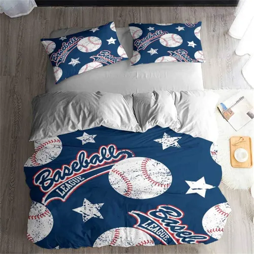 Vista 11 de LanS Precise Baseball Sport Series - Juego de funda de edredón y funda de almohada, juego de 3/4 piezas