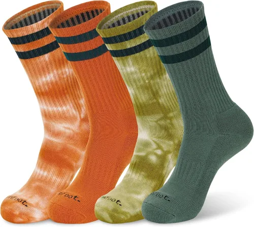 Vista 11 de MONFOOT 3-8 pares de calcetines deportivos acolchados para mujeres y [Sólido] Negro (8 Pares)