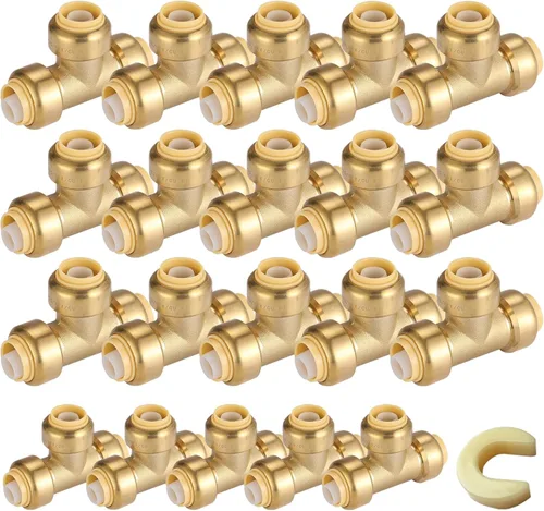 Vista 21 de Paquete de 10 acoplamientos rectos GUOFIS de 1/2" con clip de desconexión