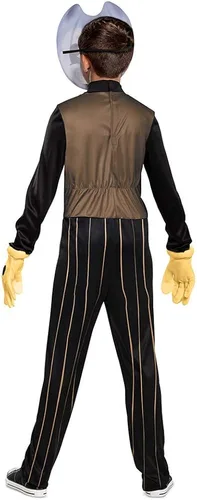 Vista 2 de Disfraz de Bendy para niños disfraz oficial de lujo de Bendy y The Dark Revival con máscara y corbatín