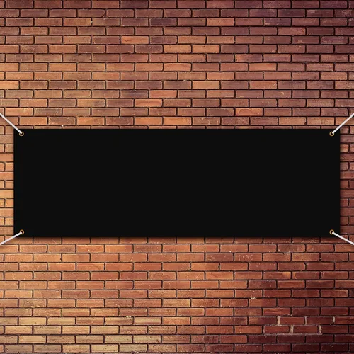 Vista 30 de Zonon Pancartas grandes en blanco y letreros de tela Oxford de poliéster para decorar con cuerda colgante para pared interior y exterior, carteles