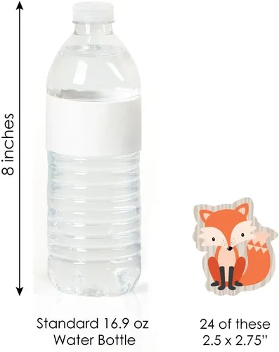 Vista 2 de Big Dot of Happiness Fox - Recortes para baby shower o fiesta de cumpleaños, 24