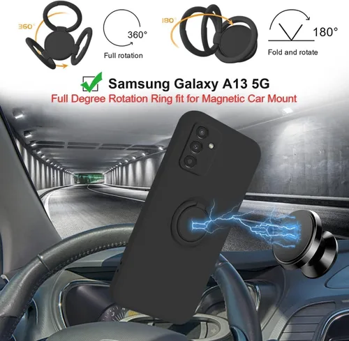 Vista 3 de Funda para Samsung Galaxy A16 4G / 5G con protector de pantalla (paquete de 2) y protector de lente de cámara [2 paquetes], funda magnética