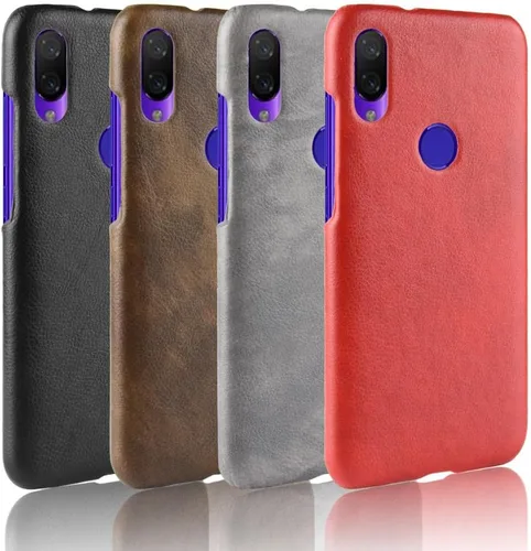 Vista 6 de Funda de teléfono para Xiaomi Redmi Note 7, [piel sintética]+[plástico duro] para Xiaomi Redmi Note 7 Funda Protectora, Antideslizante a prueba