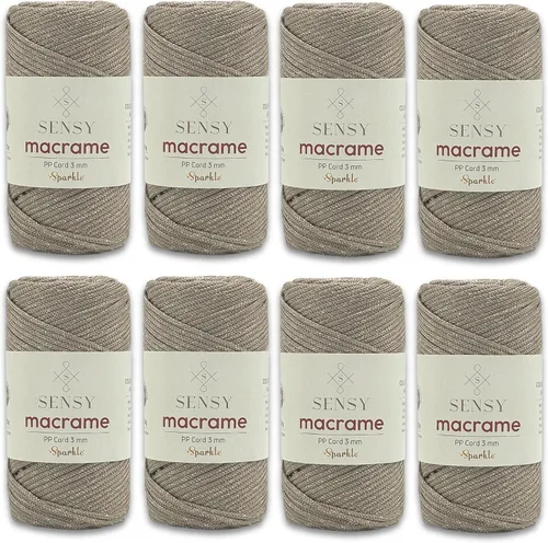 Vista 94 de Cuerda de poliéster Sensy Premium de 3 mm, 120 metros, 100% cordón de polipropileno, cuerda de macramé de 3 mm, cordón para bolsos de ganchillo