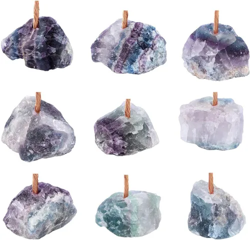 Vista 4 de MANIFO Juego de 7 chakras de cristal curativo: cristales, piedras preciosas, figuras naturales de árbol de la vida del Feng Shui