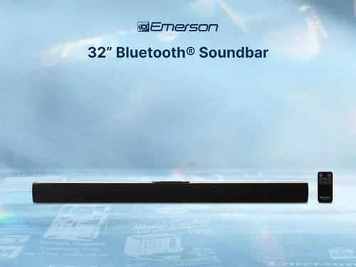 Vista 5 de Emerson EHS-2000 Barra de sonido Bluetooth de 32 pulgadas, sistema de altavoces de cine en casa de 2.0 canales con control remoto, entradas USB/AUX