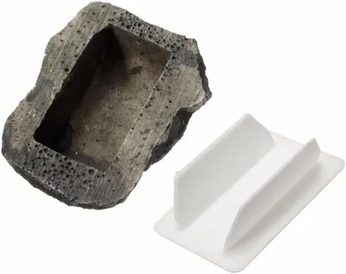 Vista 7 de Agatige Ocultador de llaves de roca falsa, a prueba de agua, a prueba de polvo, muchos estilos, caja de llaves de piedra segura para exteriores