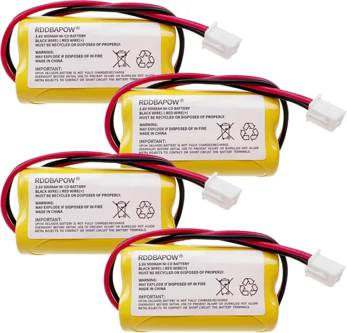 Vista 6 de Batería de emergencia de señal de salida Ni-CD de 3.6V 900mAh para Unitech LEDR-1 6200RP, Dantona CUSTOM-318 OSA230, Lowes 253799, Exitronix