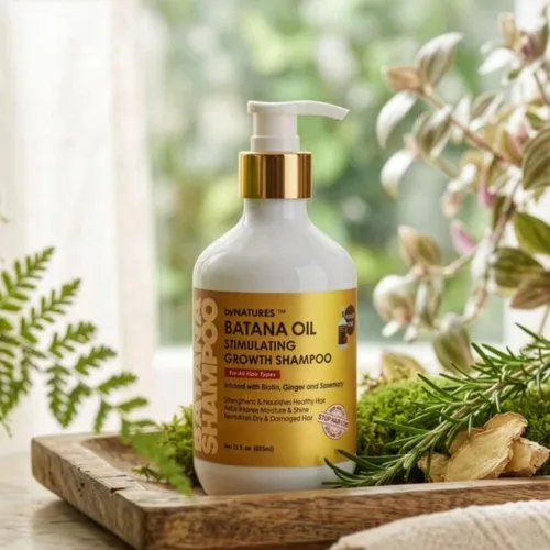 Vista 3 de By Natures Batana Oil Champú para el crecimiento del cabello con biotina y romero, 12 onzas