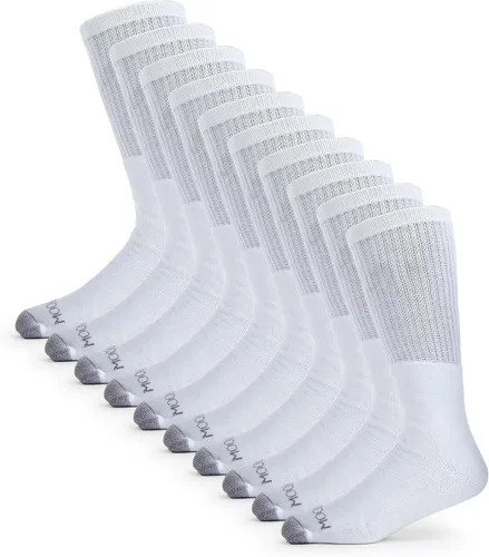 Vista 9 de Fruit of the Loom Men's Dual Defense Odor Protection Socks Tobillo - Paquete de 10 - Negro